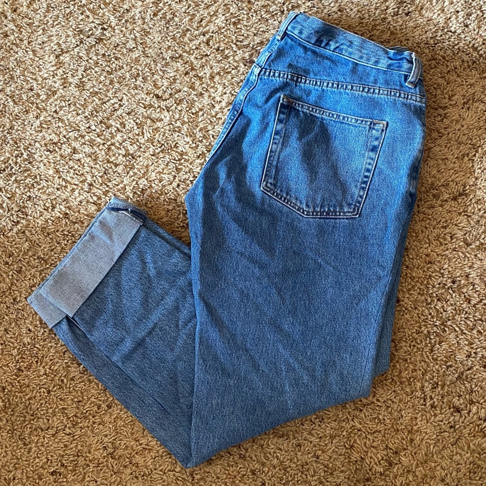 Cuffed denim jeans